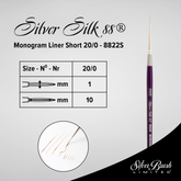 Silver Silk 88® Silver Synthetic Monogram Liner Paintbrush | Short Handle | 8822S
